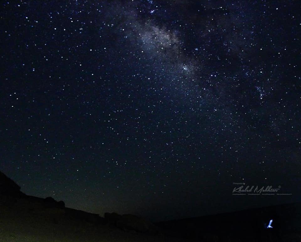 Vía Láctea visible desde el campo